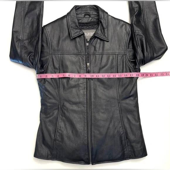 Wilsons Leather Women's Trinsulate Insulation Black Leather Jacket Size - M